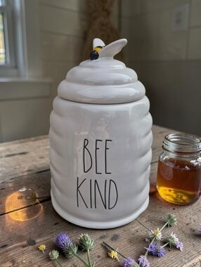 Rae Dunn 'BEE KIND' Ceramic Cookie Jar